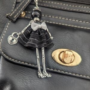 2/$15 Doll Keychain Charm Bead Dress Fairy For Keys, Purse Jewelry, Party